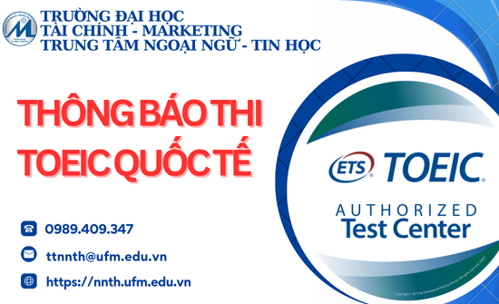 Thông báo thi chứng chỉ TOEIC quốc tế - Đợt tháng 10/2025